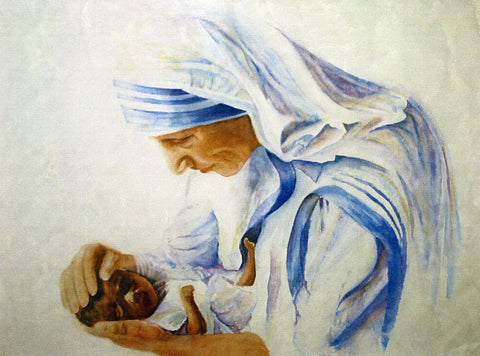 Mother Teresa - The Miracle Worker - Canvas Prints by Sherly David