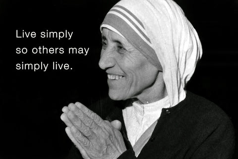 Live Simply.. - Mother Teresa Quotes - Canvas Prints by Sherly David