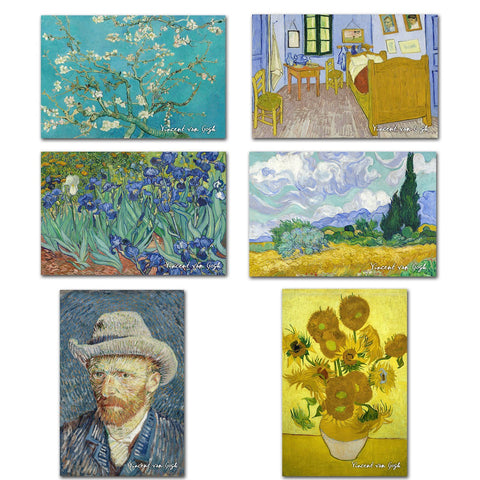 Vincent van Gogh - Set of 6 Fridge Magnets