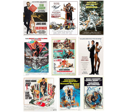 Set of 10 Best of James Bond Movies - Poster Paper (12 x 17 inches) each