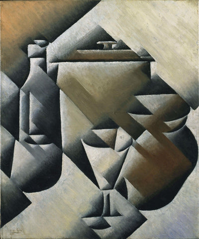 Jar, Bottle And Glass - Life Size Posters by Juan Gris