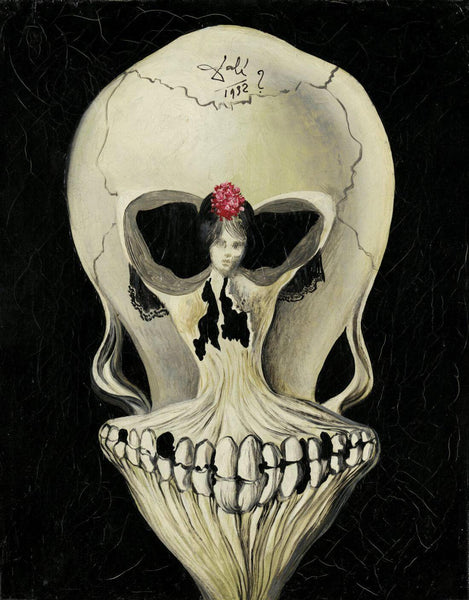 Ballerina in a Death's Head (Bailarina en una calavera) - Salvador Dali Painting - Surrealism Art - Art Prints