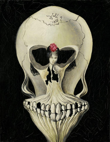 Ballerina in a Deaths Head (Bailarina en una calavera) - Salvador Dali Painting - Surrealism Art - Large Art Prints by Salvador Dali