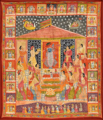 Indian Miniature Art - Pichwai Paintings - Large Art Prints by Vineeta Randhawa