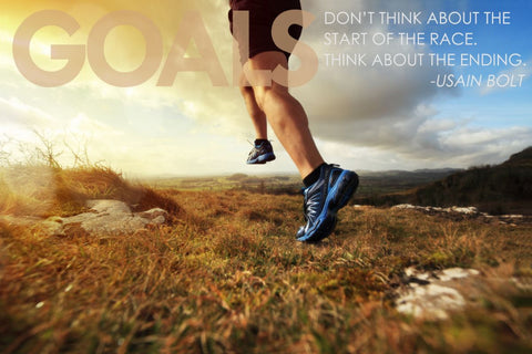 Motivational Quote by Usain Bolt: GOALS - Large Art Prints