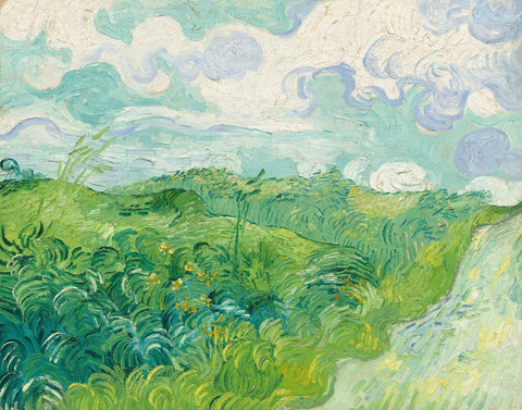 Green Wheat Fields, Auvers - Posters by Vincent Van Gogh