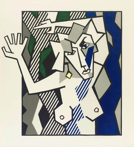 Nude in the Woods – Roy Lichtenstein – Pop Art Painting - Framed Prints