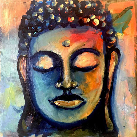 A Calming Presence - Buddha - Large Art Prints by Anzai