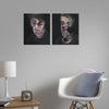 Set Of  Two Studies For A Self-Portrait - Francis Bacon - Premium Quality Canvas Gallery Wrap (24 x 14 inches) Final Size