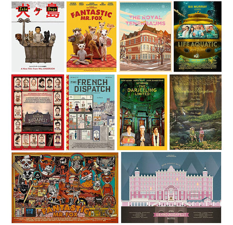 Set of 10 Best of Wes Anderson - Poster Paper (12 x 17 inches) each by Wes Anderson
