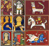 Set of 10 Best of Jamini Roy Paintings - Poster Paper (12 x 17 inches) each