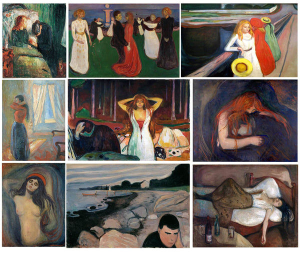 Edvard Munch - Set of 10 Poster Paper - (12 x 17 inches)each