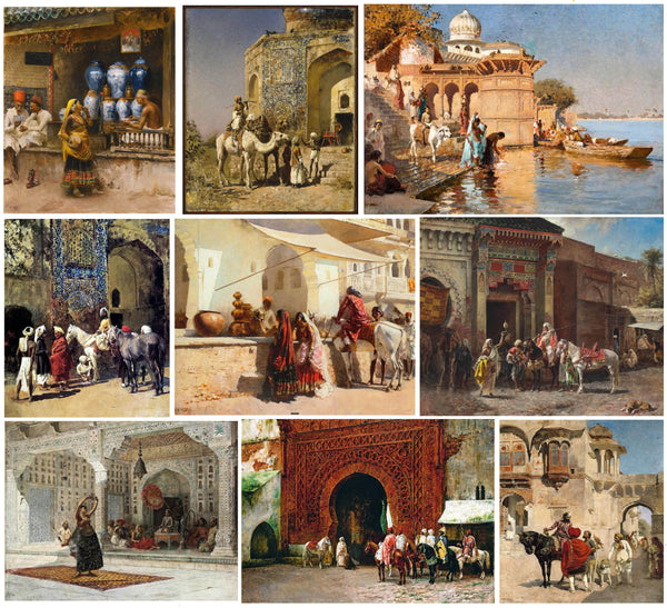 Set of 10 Best of Edwin Lord Weeks Paintings - Poster Paper (12 x 17 inches) each