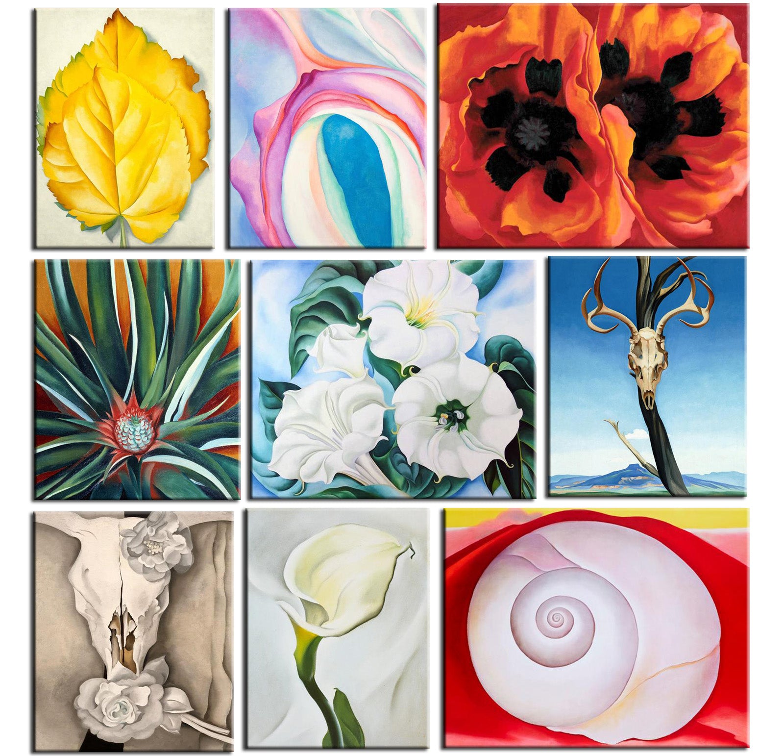 Ren personale hierarki Set of 10 Best of Georgia O'Keeffe Paintings - Poster Paper (12 x 17  inches) each by Georgia O'Keeffe | Buy Posters, Frames, Canvas & Digital  Art Prints | Small, Compact, Medium and Large Variants