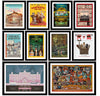 Set of 10 Best of Wes Anderson - Framed Poster Paper (12 x 17 inches) each