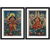 Kamala And Bhairavi - Set of 2 - Bengal School of Art  - Framed Digital Print - (17 x 24 inches)each