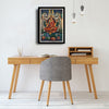 Kamala And Bhairavi - Set of 2 - Bengal School of Art  - Framed Canvas - (18 x 12 inches)each