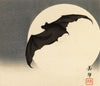 A Bat Flying Across The Moon  - Yamada Hogyoku – Japanese Woodblock Print (nishiki-e) Art - Art Prints