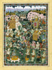 A Battle Scene At Lanka - Murshidabad School -Vintage Indian Miniature Art From Ramayana - Large Art Prints