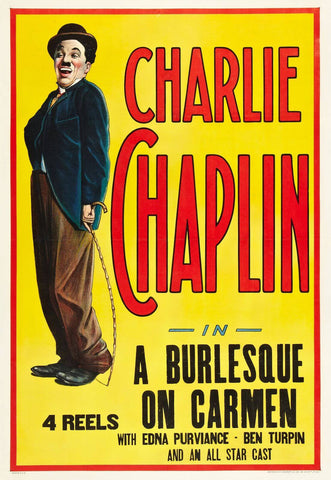 A Burlesque On Carmen - Charlie Chaplin - Hollywood Classics English Movie Poster - Framed Prints by Jerry