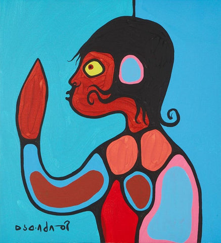 A Child Speaks - Norval Morrisseau - Ojibwe Painting - Canvas Prints by Norval Morrisseau