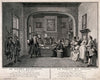 A Courtroom Hearing A Paternity Suite - P Tanjé 1752 - Legal Office Art Engraving Painting - Canvas Prints