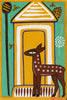 A Deer In The Forest (Ramayan) - Jamini Roy - Bengal Art Painting - Framed Prints