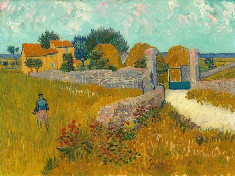 A Farm In Provence (Boerderij in de Provence) - Vincent van Gogh - Framed Prints by Vincent Van Gogh