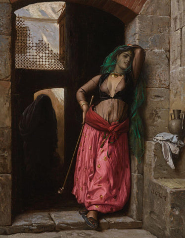 A Girl In Cairo (Jeune fille du Caire) - Jean-Léon Gérôme - Orientalist Art Painting by Jean Leon Gerome