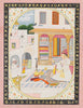 A Gold Merchant - C.1810 -  Vintage Indian Miniature Art Painting - Posters