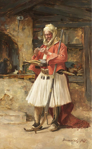 A Good Smoke - Paul Joanovits (Joanowitch) - Orientalism Art Painting - Posters by Paul Joanovits