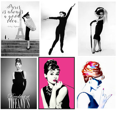 Audrey Hepburn Posters Set - Set of 10 Poster Paper - (12 x 17 inches)each by Hepburn