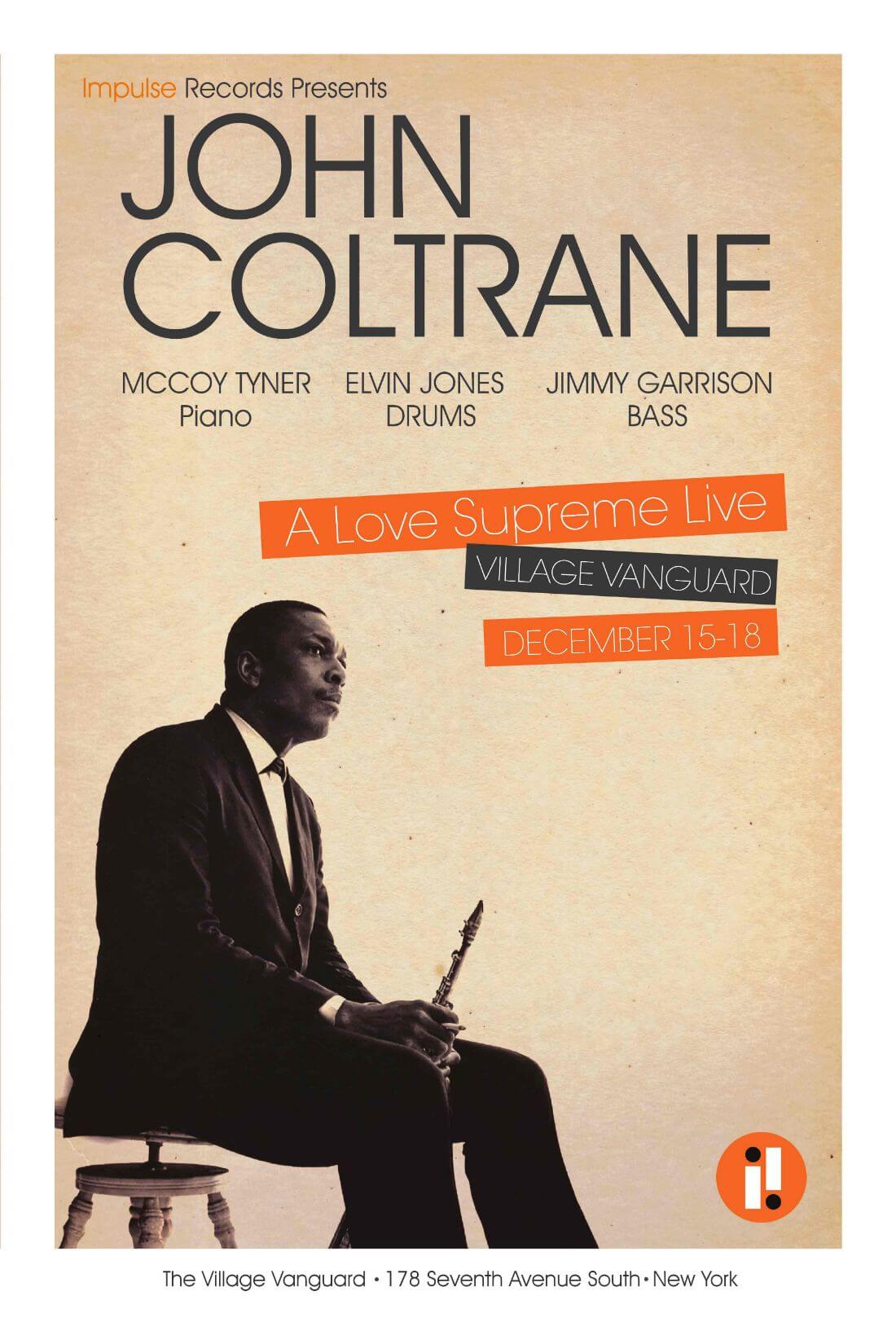 A Love Supreme - John Coltrane - Jazz Legend - Concert Poster Large Art Prints by Music & Musicians | Buy Posters, Frames, Canvas & Digital Art Prints | Small, Compact, Medium Large Variants
