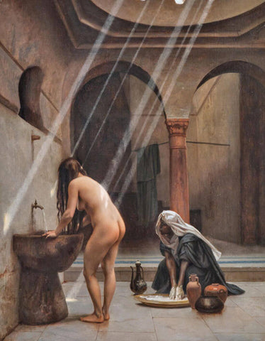 A Moorish Bath - Jean-Leon Gerome - Orientalism Art Painting by Jean Leon Gerome