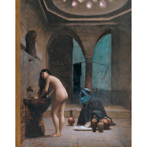 A Moorish Bath - Jean-Leon Gerome - Orientalist Art Painting - Posters by Jean Leon Gerome