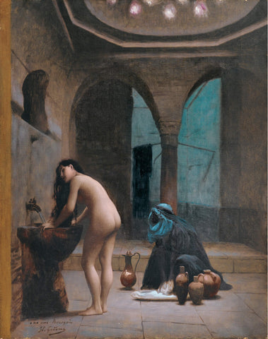 A Moorish Bath - Jean-Leon Gerome - Orientalist Art Painting - Framed Prints