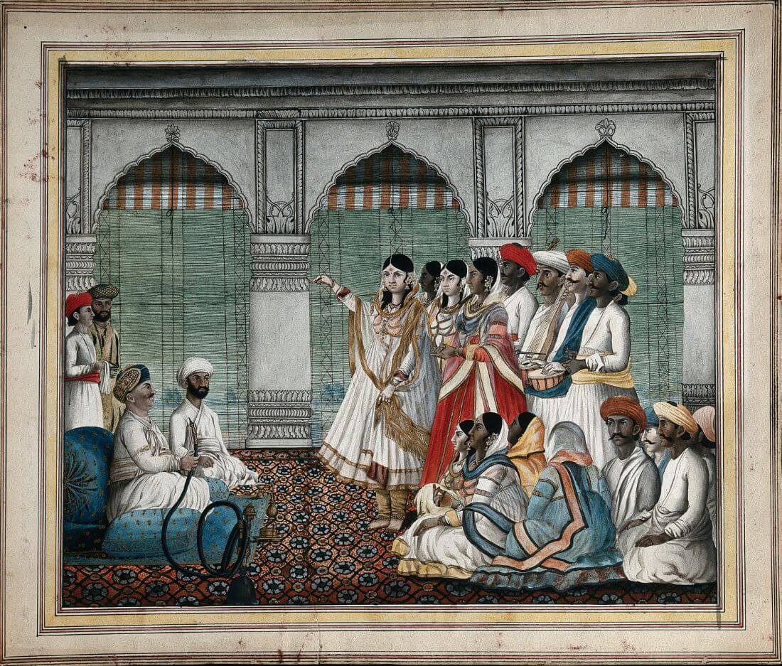A Nawab Holding Court - 19Th Century - Indian Vintage Miniature