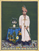 A Portrait Of Maharaja Sawai Man Singh II Of Jaipur - Vintage Indian Royalty Painting - Canvas Prints