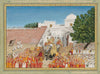 A Royal Procession - Late 19Th Century - Vintage Indian Miniature Art Painting - Framed Prints