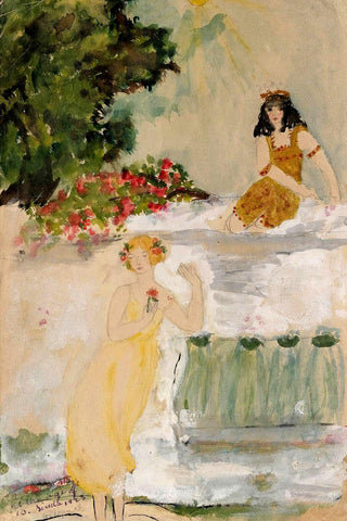 A White Marble Fall Simla - Amrita Sher-Gil - Indian Art Painting - Posters by Amrita Sher-Gil