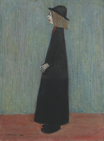 A Woman Standing - Laurence Stephen Lowry RA - Canvas Prints