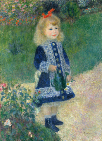 A Girl With A Watering Can by Pierre-Auguste Renoir