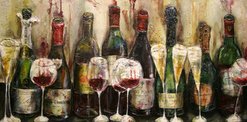 Fine Wine And Champagne Bottles by Deepak Tomar