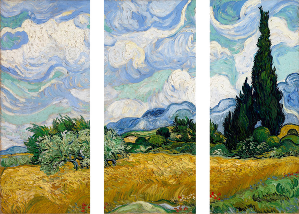 A Wheatfield With Cypresses by Vincent van Gogh - Art Panels