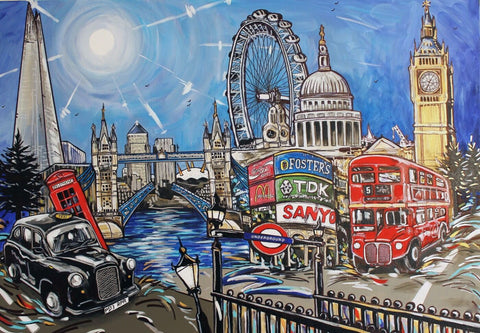 A London Day - London Photo and Painting Collection - Large Art Prints by Sarah