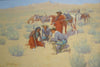 A Map in the Sand - Frederic Remington - Framed Prints