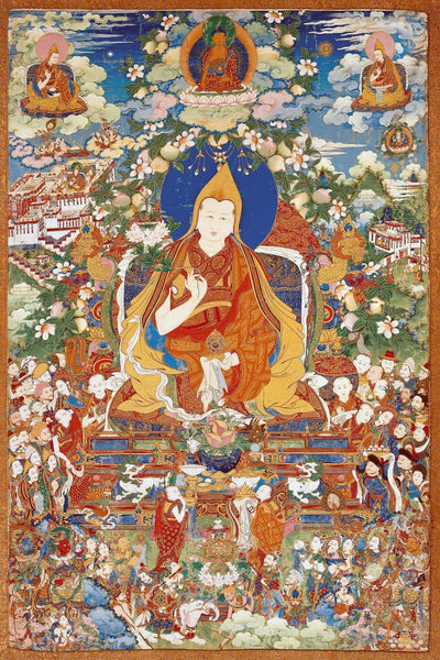 A Thangka Depicting The Eight Dalai Lama - Posters