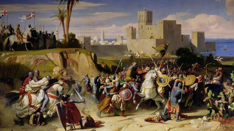 A battle Scene From The Third Crusade - Art Prints by Tallenge Store