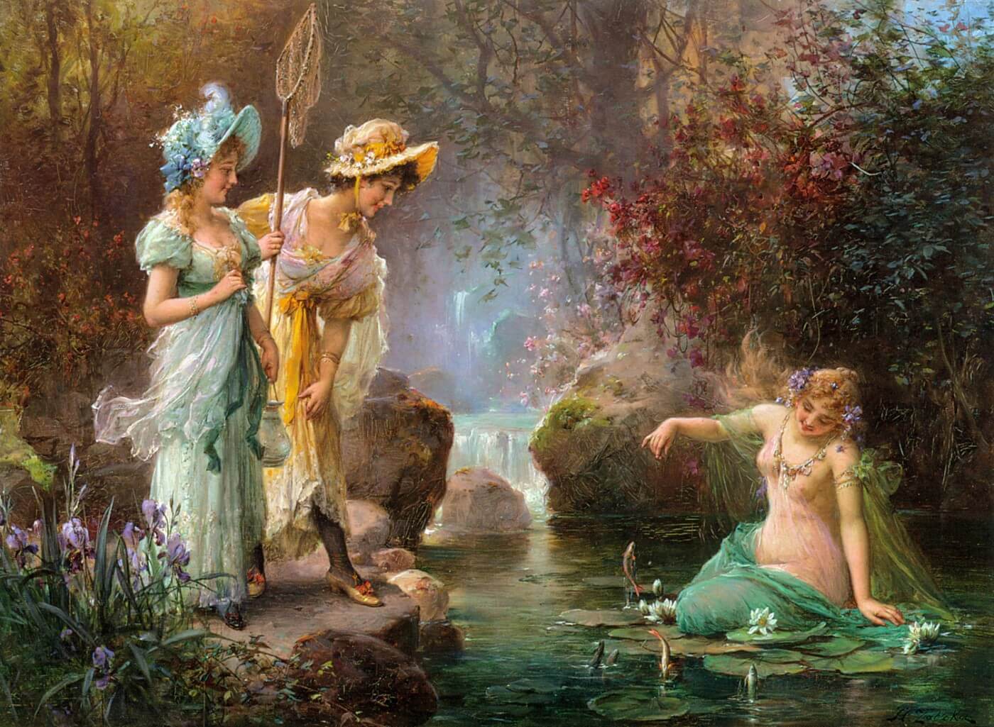 A Water Idyll By Hans Zatzka - Framed Prints by Hans Zatzka | Buy
