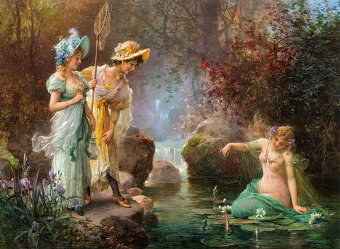 A Water Idyll By Hans Zatzka by Hans Zatzka